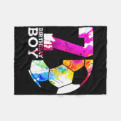 Kids 7 Birthday Boy Soccer 7th Birthday Fleece Deken (Voorkant (Horizontaal))