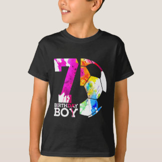 Kids 7 Birthday Boy Soccer 7th Birthday T-shirt