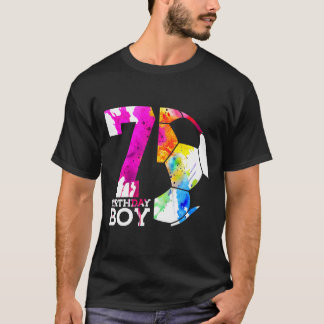 Kids 7 Birthday Boy Soccer 7th Birthday T-shirt