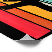 Kids 7th Birthday Gift Karate Retro Taekwondo Mart Poster (Hoek)