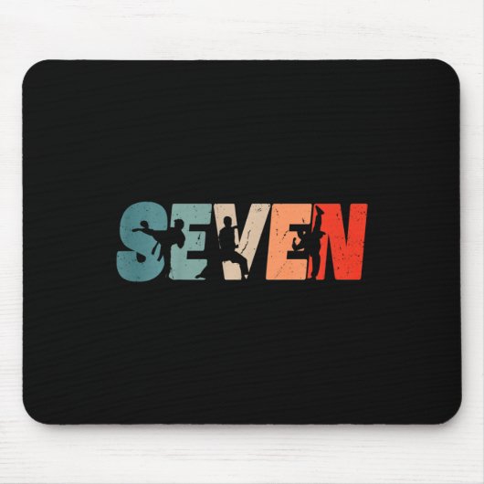 Kids 7th Birthday Karate Fighter 7 Year Old Girls  Muismat (Voorkant)