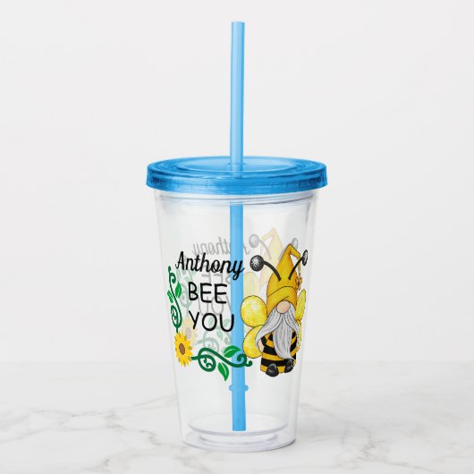 Kids Aangepaste Bee You Acryl Bekertje Drinkbeker (Voorkant)