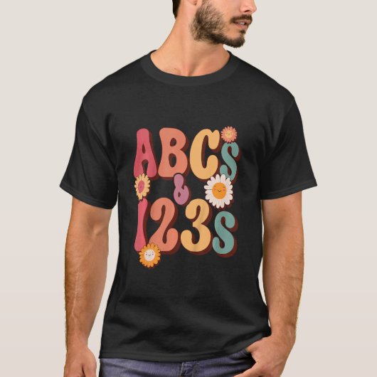 Kids ABC & 123 1st Day Of Kindergarten Kids Alphab T-shirt (Voorkant)