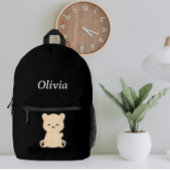 Kids' Adventure Backpack - Explorer Bear and Name  Bedrukte Rugzak