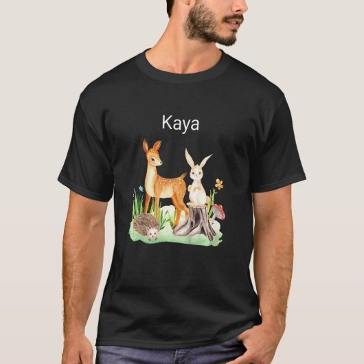 Kids Animal deer rabbit hedgehog Kaya T-shirt (Voorkant)