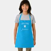 kids apron blue - baking apron for kids schort (Insitu)