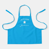 kids apron blue - baking apron for kids schort (Voorkant)