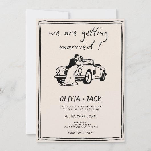 Kids Are Getting Married Photo QR Code Wedding Kaart (Voorkant)