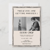 Kids Are Getting Married Photo Wedding Kaart (Voorkant)