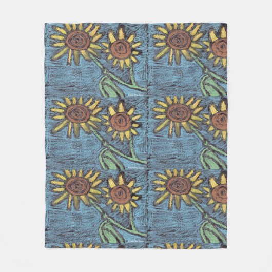 Kids Art for CHOC - Sunflowers Forever Fleece Deken (Voorkant)