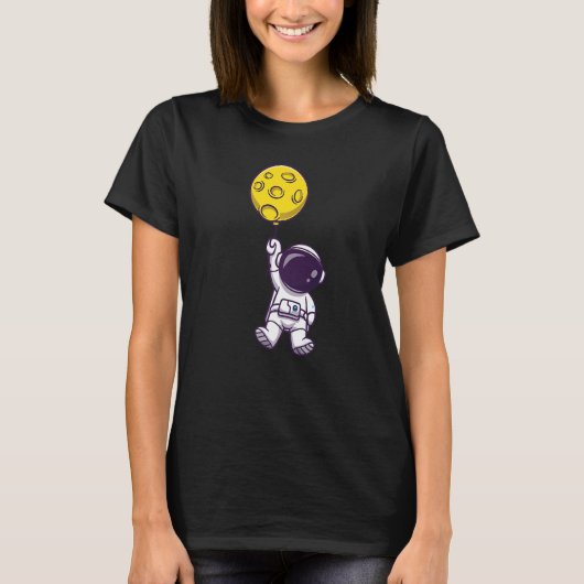 Kids Astronaut Cosmonaut Planet Balloons T-shirt (Voorkant)