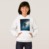 Kids Astronaut Ruimte Sterrenstelsel Pullover Hood (Voorkant volledig)