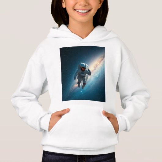 Kids Astronaut Ruimte Sterrenstelsel Pullover Hood (Voorkant)