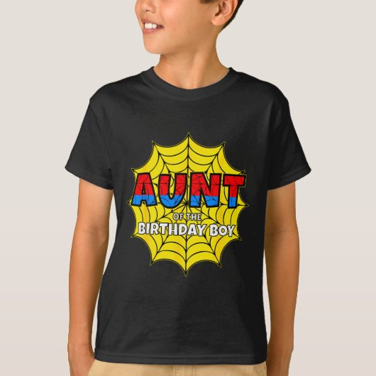 Kids Aunt Of The Birthday Boy Sder Theme Party Mat T-shirt (Voorkant)