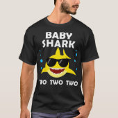 Kids Baby Shark Two 2nd Birthday Party Matching Gi T-shirt (Voorkant)