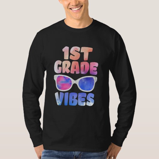 Kids Back To School 1st Grade Vibes First Day Teac T-shirt (Voorkant)