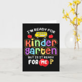 Kids Back To School Im Ready For Kindergarten Is I Kaart (Gele Bloem)