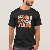 Kids Back To School Second Grade Vibes Student Tea T-shirt (Voorkant)