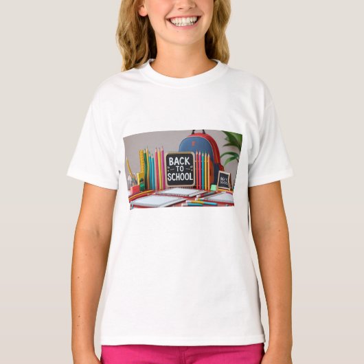 Kids- Back To School Tee Shirt (Voorkant)