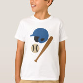 Kids Baseball Tee – Rubber Text Style T-shirt (Voorkant)