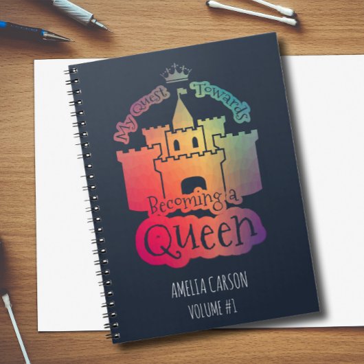 Kids Becoming a Queen Rainbow Color Notitieboek