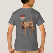 Kids Belgian Malinois Dog Lover Funny Christmas T-shirt (Achterkant)