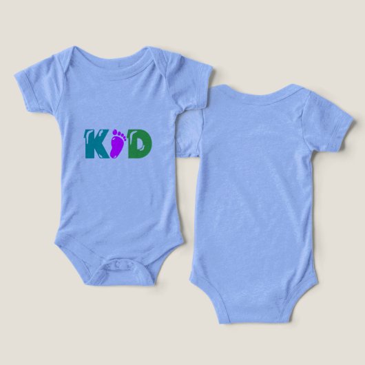 Kid's Bella+Canvas Infant Tri-blend One Piece (Ontwerp Voorkant & Achterkant)