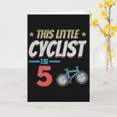 Kids Bicycle Cycling This Little Cyclist Is 5th Bi Kaart (Gele Bloem)