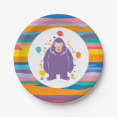 Kids Bigfoot Birthday Papieren Bordje (Voorkant)