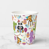 Kids Birthday Animals Papieren Bekers (Achterkant)