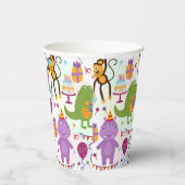 Kids Birthday Animals Papieren Bekers (Rechts)