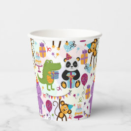 Kids Birthday Animals Papieren Bekers