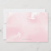 KIDS BIRTHDAY ARTIJ INVITE zwan princess gold roze Kaart (Achterkant)