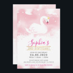 KIDS BIRTHDAY ARTIJ INVITE zwan princess gold roze Kaart<br><div class="desc">door kat massard >> kat@simplysweetPAPERIE.com << Originele illustratie van mij!!!! Een , elegante zwanenvormig ontwerp voor de uitnodiging van uw kind. Wauw uw vrienden en familie met dit kleine aantal;D Opstelling als sjabloon is het eenvoudig voor u om uw eigen details toe te voegen, of de aanpassingsknoop te drukken en...</div>