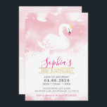 KIDS BIRTHDAY ARTIJ INVITE zwan princess gold roze Kaart<br><div class="desc">door kat massard >> kat@simplysweetPAPERIE.com << Originele illustratie van mij!!!! Een , elegante zwanenvormig ontwerp voor de uitnodiging van uw kind. Wauw uw vrienden en familie met dit kleine aantal;D Opstelling als sjabloon is het eenvoudig voor u om uw eigen details toe te voegen, of de aanpassingsknoop te drukken en...</div>