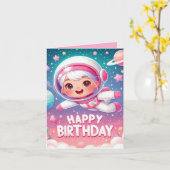 Kid's birthday card kaart (Gele Bloem)
