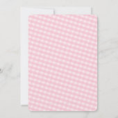KIDS BIRTHDAY  gingham patroon roze Kaart (Achterkant)