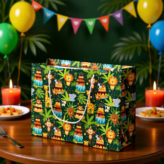 Kids Birthday Jungle Themed Gift Bag Groot Cadeauzakje