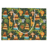 Kids Birthday Jungle Themed Gift Bag Groot Cadeauzakje (Achterkant)