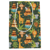 Kids Birthday Jungle Themed Gift Bag Medium Cadeauzakje (Voorkant)