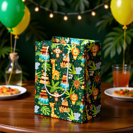 Kids Birthday Jungle Themed Gift Bag Medium Cadeauzakje