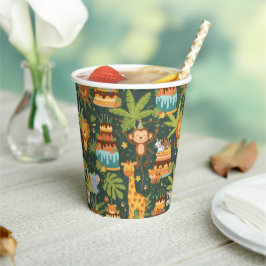 Kids Birthday Jungle Themed Paper Cups Papieren Bekers