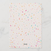 Kids Birthday Party Cake And Gifts Design Birthday Kaart (Achterkant)