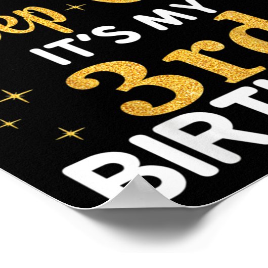 Kids Birthday Party I Can't Keep Calm It's My 3rd Poster (Hoek)