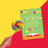 Kids Birthday Party Invitations (Candy Theme) Kaart