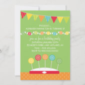 Kids Birthday Party Invitations (Candy Theme) Kaart (Voorkant)