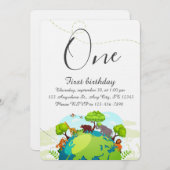 Kids Birthday Party Kaart (Voorkant / Achterkant)