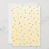 KIDS BIRTHDAY PARTY retro ice-crème yellow Kaart (Achterkant)