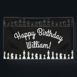 Kids Birthday Party Spandoek<br><div class="desc">Viel de verjaardag van je favoriete schaakspeler op met dit leuke collectie van een schaakspel op verjaardagsfeestje! Geweldig voor kinderen en volwassen schaakliefhebbers!</div>