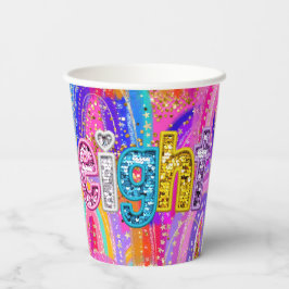 Kids Birthday Rainbow Papieren Bekers